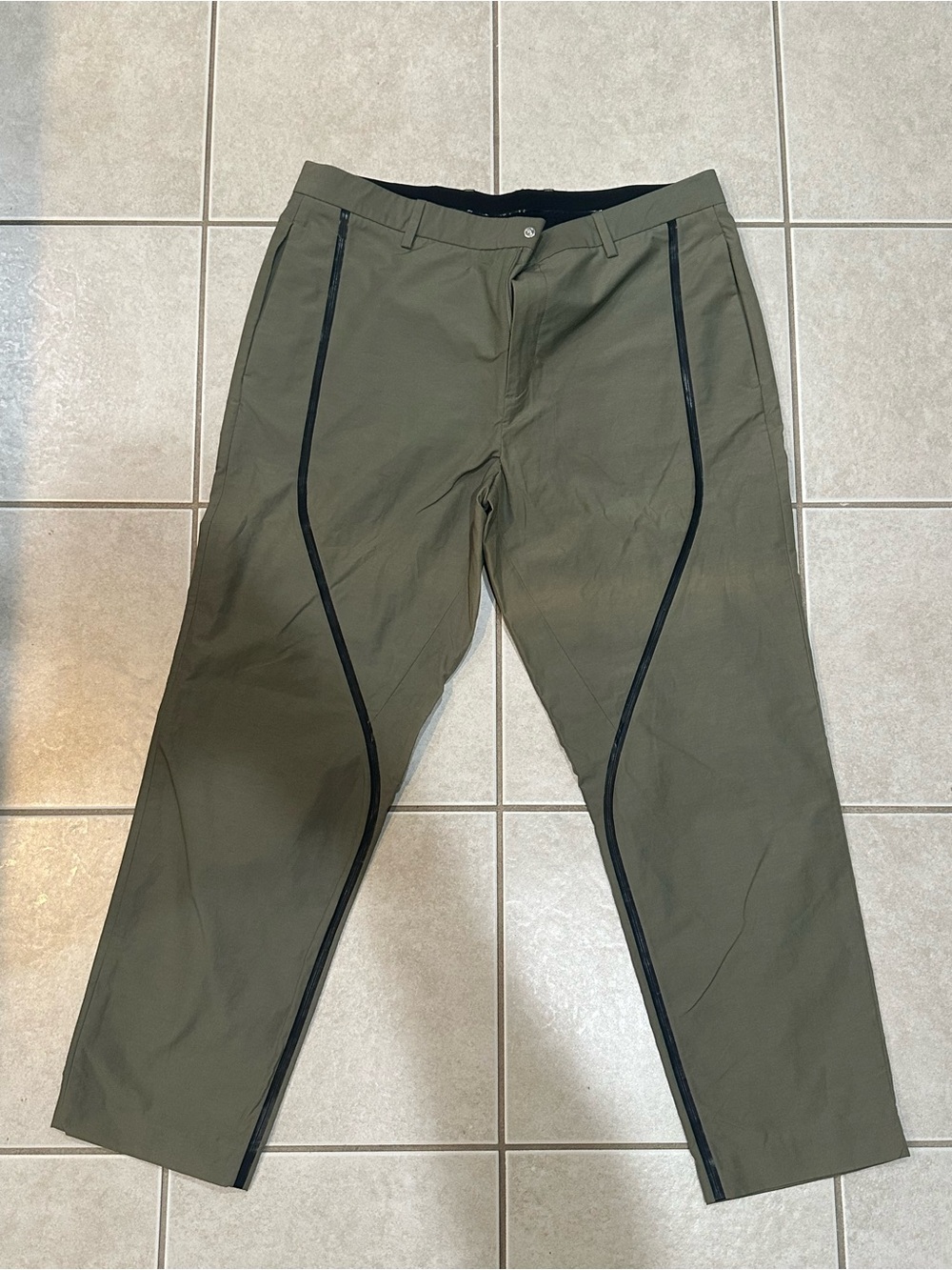Under Armour Olive Green Chinos with Black Piping
